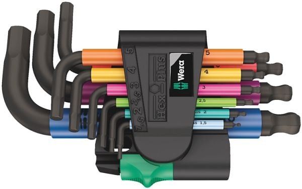 Wera 950/9 Hex-Plus - L-nøkkelsett - 9 deler - inn holder