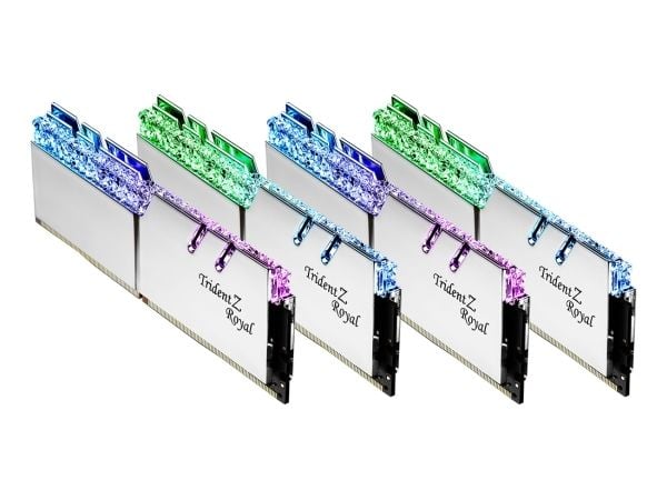 G.Skill Trident Z Royal Series - DDR4 - sett - 64 GB: 4 x 16 GB - DIMM 288-pin - 3600 MHz / PC4-28800 - CL16 - 1.35 V - ikke-bufret - ikke-ECC - sølv