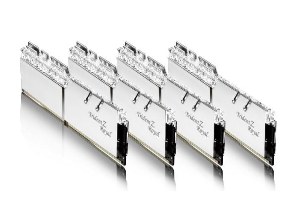 G.Skill Trident Z Royal Series - DDR4 - sett - 64 GB: 4 x 16 GB - DIMM 288-pin - 3600 MHz / PC4-28800 - CL16 - 1.35 V - ikke-bufret - ikke-ECC - sølv