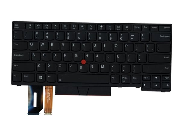 Lenovo - Erstatningstastatur for bærbar PC - med Trackpoint, UltraNav - bakbelysning - USA - svart - FRU - for ThinkPad E480; E49X; L380; L380 Yoga...