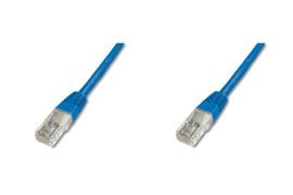 DIGITUS Premium - Koblingskabel - RJ-45 (hann) til RJ-45 (hann) - 0.5 m - UTP - CAT 5e - med støvel - blå
