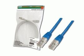 DIGITUS Premium - Koblingskabel - RJ-45 (hann) til RJ-45 (hann) - 0.5 m - UTP - CAT 5e - med støvel - blå