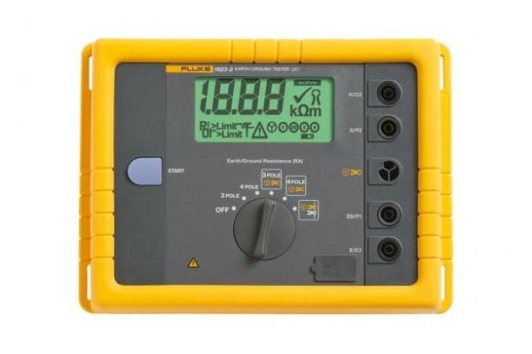 Fluke 1623-2, Svart, Gul, 48 V, Knappar, Rotations-, 6 s, LCD, 1999 siffror