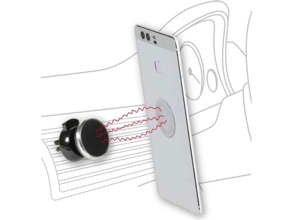 Vivanco 37535, Mobiltelefon/smarttelefon, Passiv holder, Bil, Svart, Grå