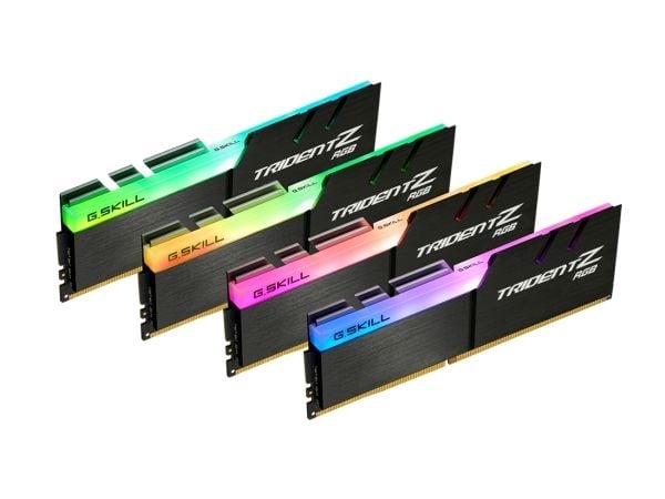 G.Skill TridentZ RGB Series - DDR4 - sett - 32 GB: 4 x 8 GB - DIMM 288-pin - 4000 MHz / PC4-32000 - CL18 - 1.35 V - ikke-bufret - ikke-ECC