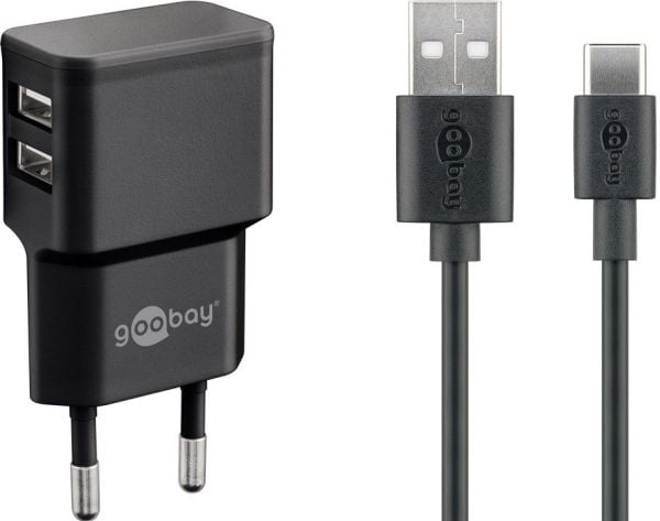 Goobay 44986, Sisätila, AC, 5 V, 1 m, Musta Goobay 44986, Sisätila, AC, 5 V, 1 m, Musta