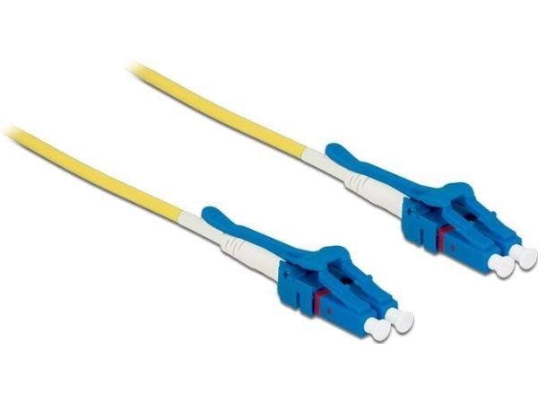 Delock - Nettverkskabel - LC-enkeltmodus (hann) til LC-enkeltmodus (hann) - 3 m - fiberoptisk - 9 / 125 micron - OS2 - halogenfri, uniboot - gul