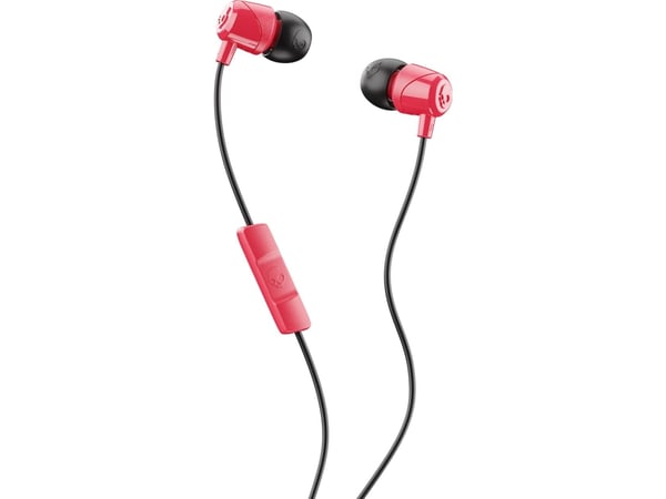 Skullcandy Jib - Ørepropper med mikrofon - i øret - kablet - 3,5 mm jakk - lydisolerende - rød, svart