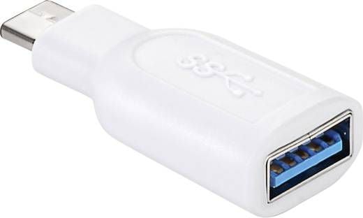 Goobay USB-C Adapter, USB 3.0 A, USB-C, Hvit