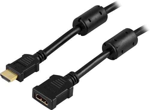 DELTACO HDMI-122 - HDMI-forlengelseskabel - HDMI hann til HDMI hunn - 2 m