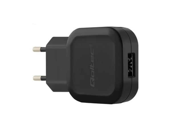 Qoltec - Strömadapter - 12 Watt - 2.4 A (USB) - svart