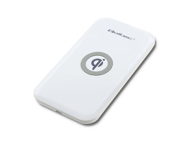 Qoltec - Trådløs ladepute - 10 watt - 1.2 A - QC 3.0 - hvit