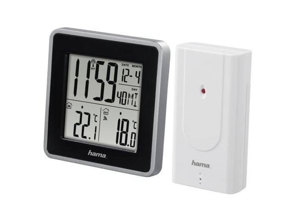 Hama EWS Intro - Termometer - digital - svart, sølv