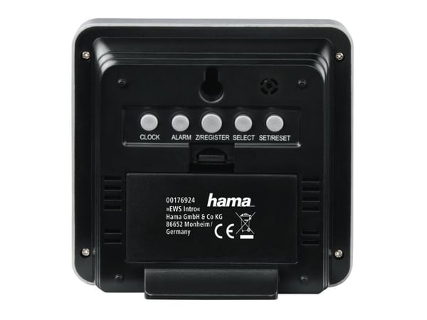 Hama EWS Intro - Termometer - digital - svart, sølv