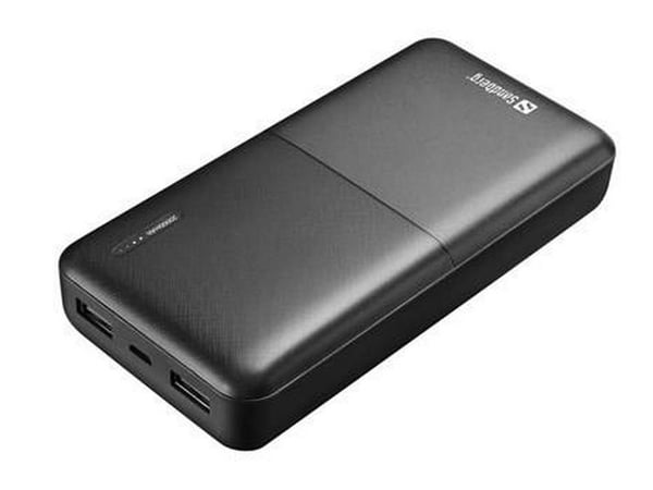 Sandberg SAVER - Strømbank - 20000 mAh - 2.4 A - 2 utgangskontakter (USB)
