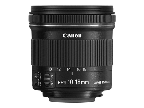 Canon EF-S - Vidvinkelzoomobjektiv - 10 mm - 18 mm - f/4.5-5.6 IS STM - Canon EF - for EOS 100, 1200, 70, 700, 7D, Kiss X6i, Kiss X7, Kiss X70, Kis...