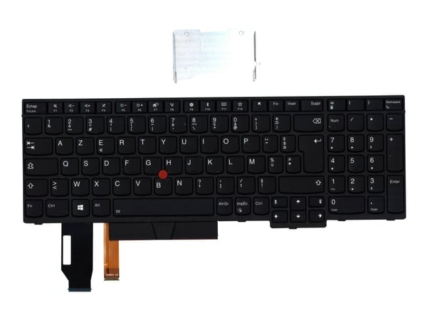 Lite-On - Erstatningstastatur for bærbar PC - med ClickPad, Trackpoint - bakbelysning - AZERTY - Fransk