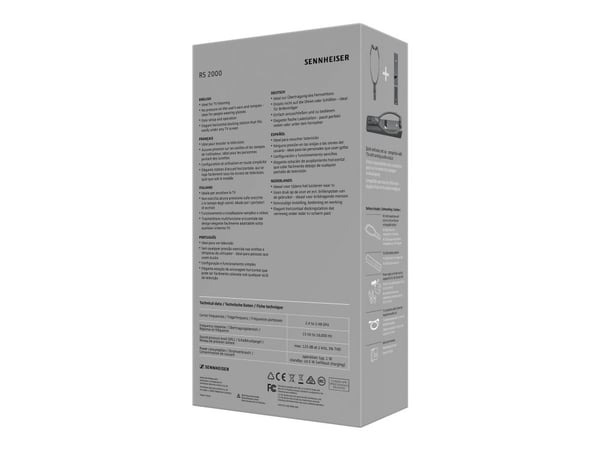 Sennheiser RS 2000 - Hodetelefoner - hakestropp - trådløs - mørk grå