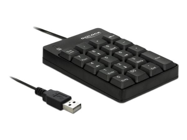 Delock - Tastegruppe - USB - svart - løsvekt