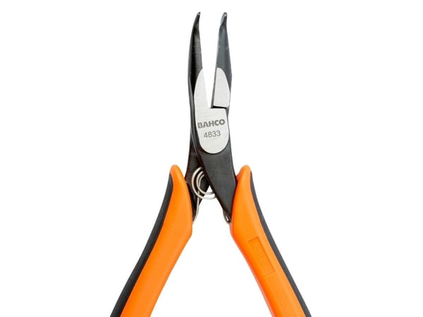 Bahco Spisstang, bøyd spiss 60°, 9 mm, 2,44 cm, 6,8 mm, Polypropylen (PP), Termoplast, Sort, Oransje, 130 mm