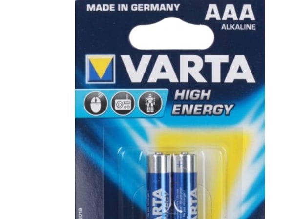 Varta -4903/2B, Engangsbatteri, AAA, Alkalinsk, 1,5 V, 2 stykker, 10 år