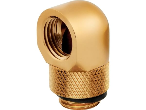CORSAIR Hydro X Series 90° Rotary Adapter - Armatur for væskekjølesystem - gull (en pakke 2)