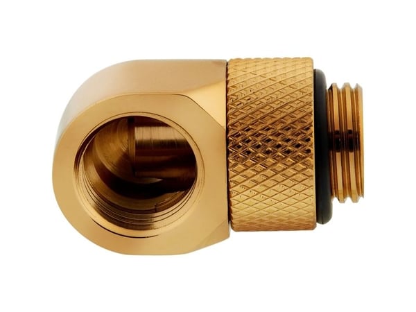 CORSAIR Hydro X Series 90° Rotary Adapter - Armatur for væskekjølesystem - gull (en pakke 2)