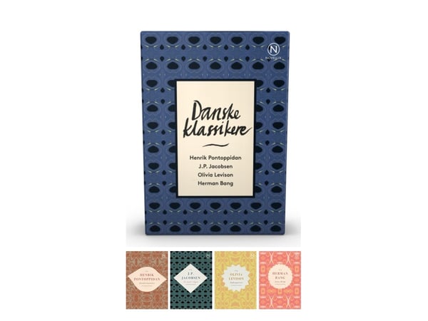Gavesett med fire danske klassikere | Henrik Pontoppidan m.fl. | Språk: Dansk
