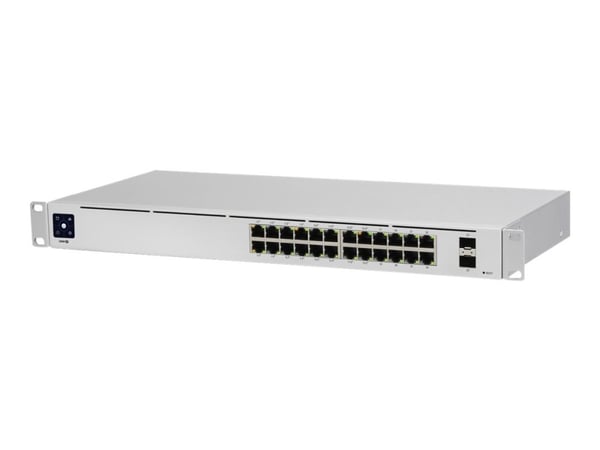 Ubiquiti UniFi Switch USW-24-POE - Switch - Administreret - 24 x 10/100/1000 (16 PoE+) + 2 x Gigabit SFP - desktop, monterbar på stativ - PoE+ (95 W)