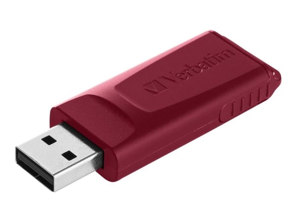 Verbatim Slider - USB-flashstasjon - 16 GB - USB 2.0 - blå, rød, grønn (en pakke 3)