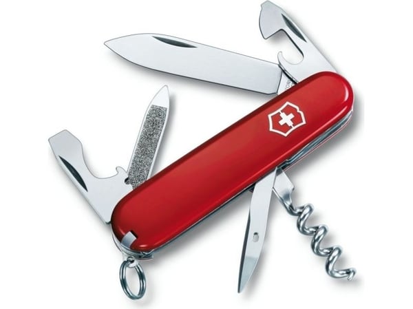 Victorinox Sportsman, Fällkniv av slipjoint-modell, Kniv med flera verktyg, 15 mm