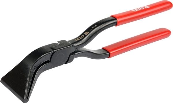 Yato YT-5416, Bøyd nesetang, 6 cm, Kull stål, PVC, Rød, 280 mm