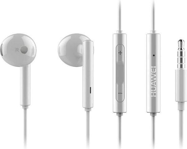 Huawei AM115 - Ørepropper med mikrofon - kablet - 3,5 mm jakk - hvit