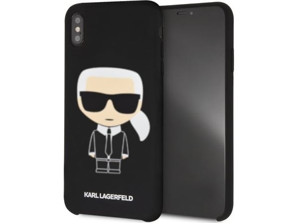 Karl Lagerfeld KLHCI65SLFKBK iPhone XsMax hardcase black Silicone Iconic