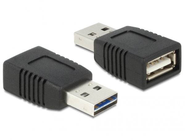 Delock Easy - USB-adapter - USB (hann) til USB (kun strøm) (hunn) - USB 2.0 - svart