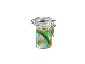 Glas Ø48x83 mm 80 ml med Patentlåg PS Klar,10 pk x 24 stk/krt