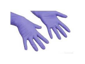 Handske Engangs LiteTuff str M uden Pudder Nitril Blå,10 pk x 100 stk/krt