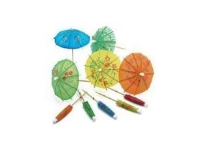Parasol 80 mm Assorterede farver,144 stk/pk