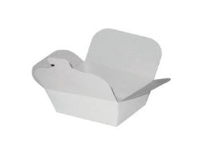Kinaæske mellem 700 ml 89x109x65 mm Karton PE-Belagt Hvid,8 ps x 50 stk/krt