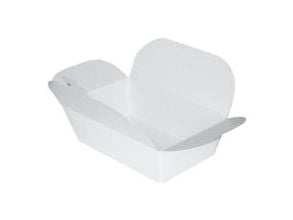 Kinaæske stor 1000 ml 100x165x65 mm Karton PE-Belagt Hvid,6 ps x 50 stk/krt