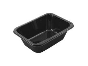Bakke 1-rum 2187-1O 920 ml 187x137x60 mm CPET Sort,420 stk/krt