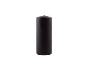 Bloklys Ø78x195 mm Brændetid 112 timer Sort,6 stk/krt