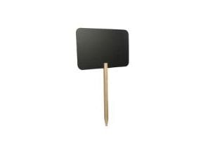 Skilt Securit Rektangel på træspyd 73x50x3 cm med Hvid tuschpen,6 stk/krt