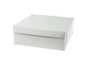 Kageæske fold selv bund til høj bund/lav top-model L320xB320xH100mm pap hvid,100 stk/krt