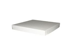 Kageæske fold selv låg til høj bund/lav top-model L350xB350xH40mm pap hvid ,100 stk/krt