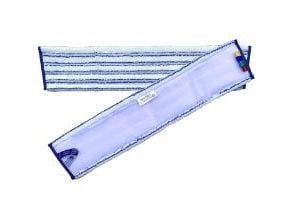 Moppe Velcro Universal Mop Pro 60cm Microfiber Öko-tex Hvid/Blå Tør/Våd,100 stk/krt