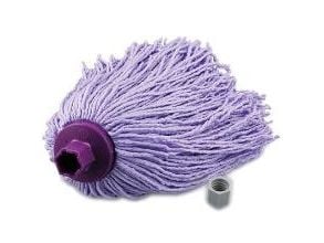 Mopgarn/Rundmoppe Mini Mery Micro 200g Microfiber m. Sekskantet gevind Lilla Våd,12 stk/krt