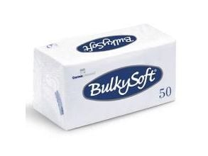Lautasliina BulkySoft 33x33 cm 2-kertainen 1/8-taitettu valkoinen,40 kpl x 50 kpl/kartonki