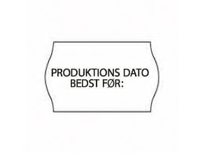 Etiket 26x16 mm Wave Frost lim Produktionsdato/Mindst holdbar til,36 rl/krt