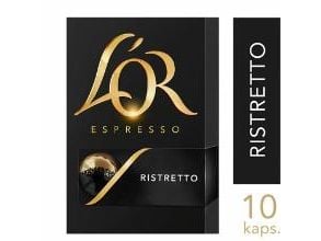 Kaffekapsel L'OR Lungo Ristretto 10 kaps/pk Styrke 11,10 pk x 10 stk/krt